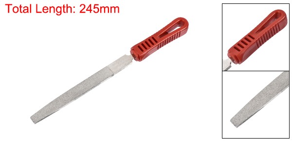 Diamond File 6 Inch Flat File Diamond Coated Plastic Handle Hand Tool