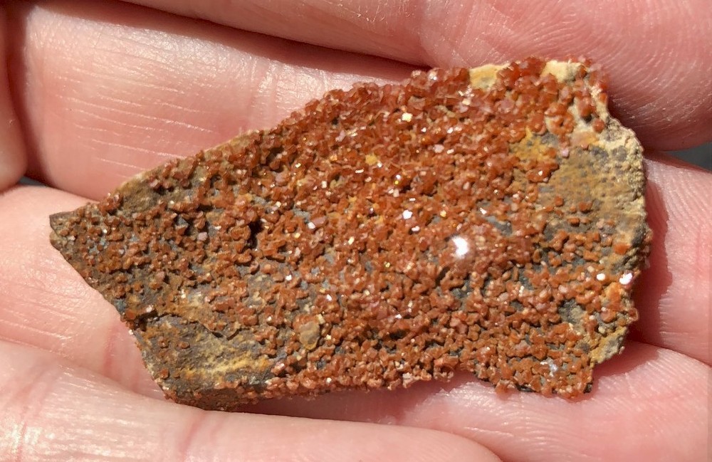 Moroccan Vanadinite on Matrix Crystal Specimen - Root Chakra! Focus! C6