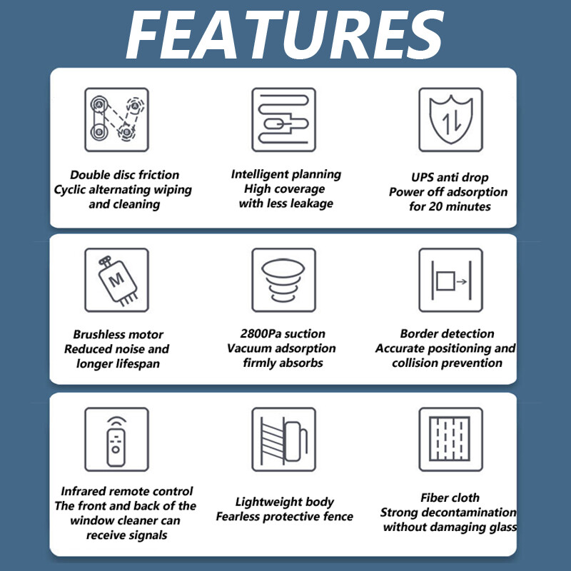 220V/110V Window Cleaning Machine Automatic Remote Control Smart Robot Cleaner