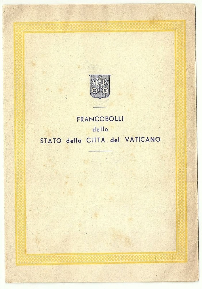 Vatican Old Souvenir Folder Stamp Basilicas Serie 1949
