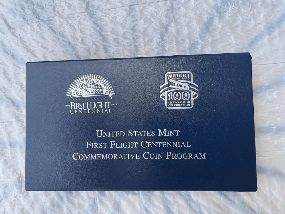 2003 First Flight Centennial Commemorative Silver Dollar Proof COA OGP Free Ship
