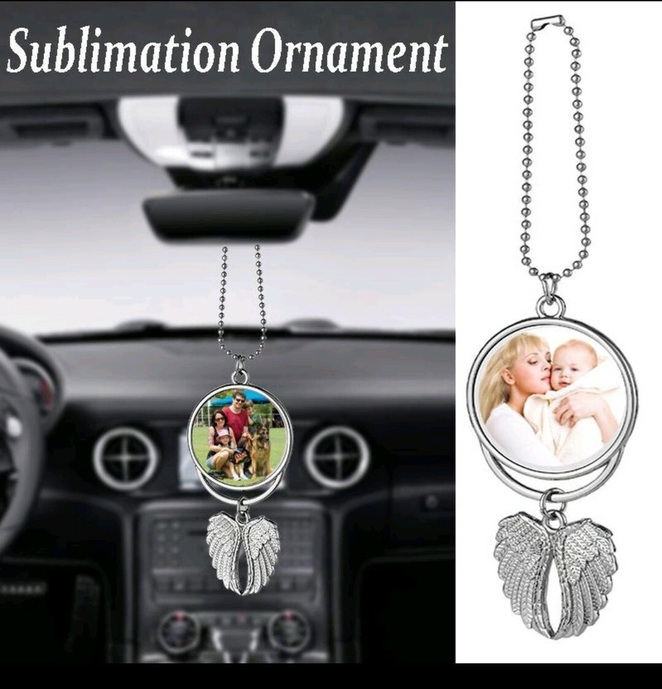 Angel Wing Car Charm, Ornament Sublimation Blank 10 Pack