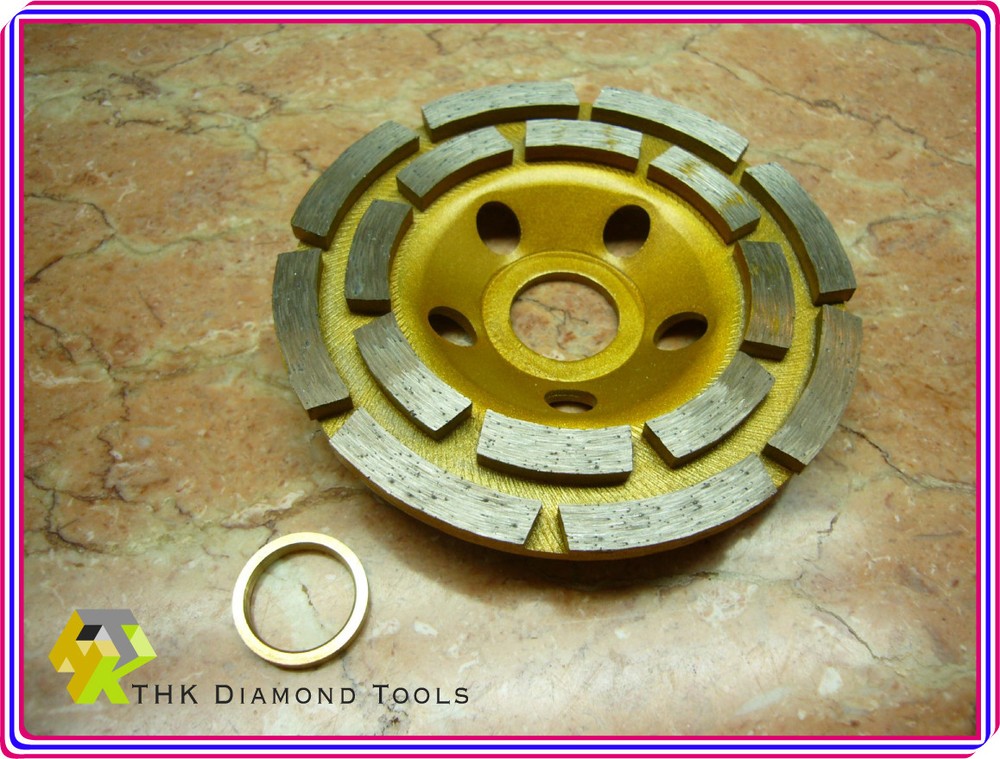 4" inch THK PROfessional Diamond sintered segment grinding wheel disc disk 2 ROW