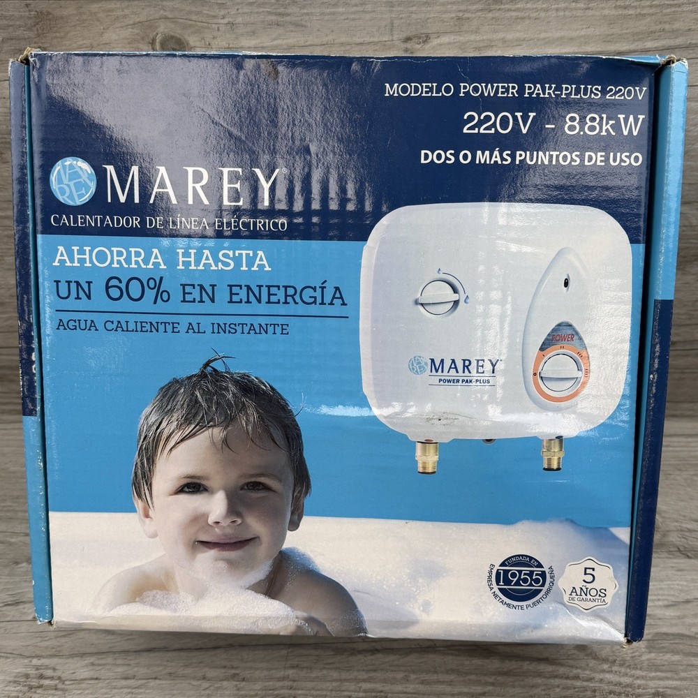 MAREY POWER PAK 220V 8.8KW Electric Indoor Tankless Water Heater 40ft Distance