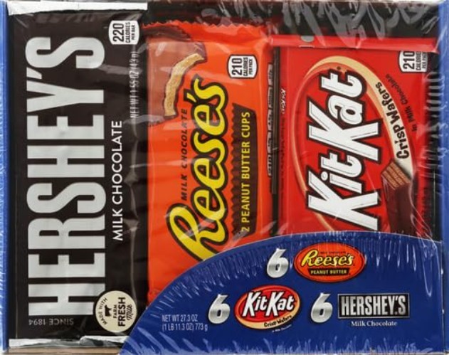 KIT KAT & REESE'S Assorted Chocolate Bars, 18ct x 2 Pack
