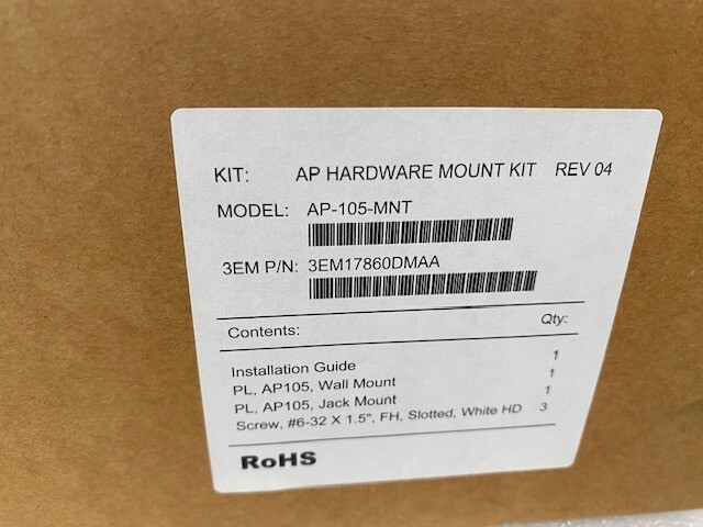 AP Hardware Mount Kit AP-105-MNT Rev 04