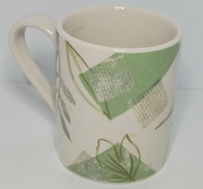 Corelle Coordinates Stoneware Coffee Mug Leaf Design