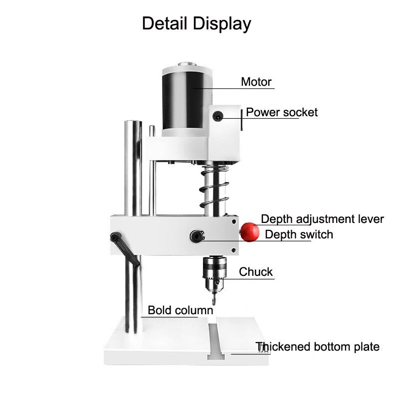 24V 100W B12 Milling Machine & Workbench Drilling Work Bench Speed Adjustable