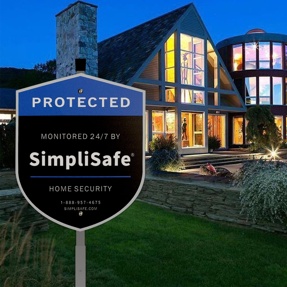 1 Yard Sign & 6 Window Stickers for Simplisafe Home Security System