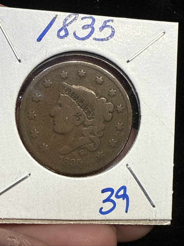 1835 large cent