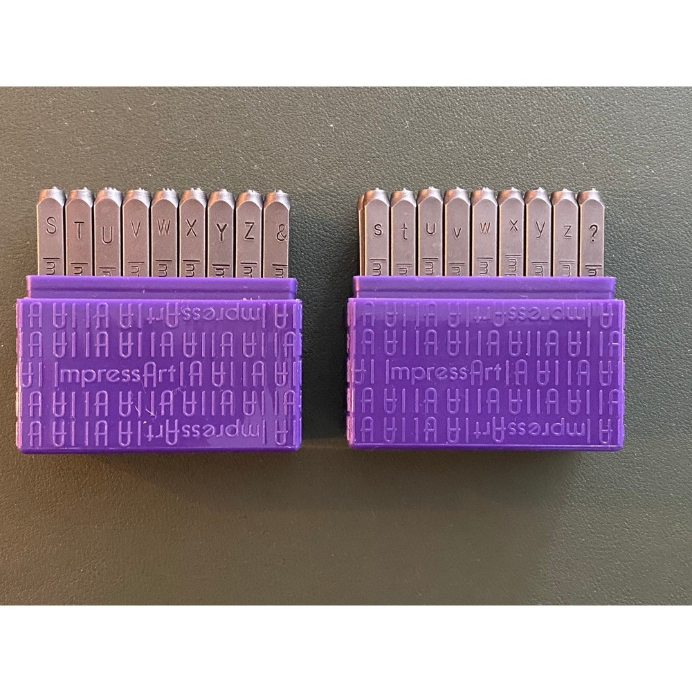 ImpressArt 3mm Basic Script Uppercase & Lowercase Letter Set