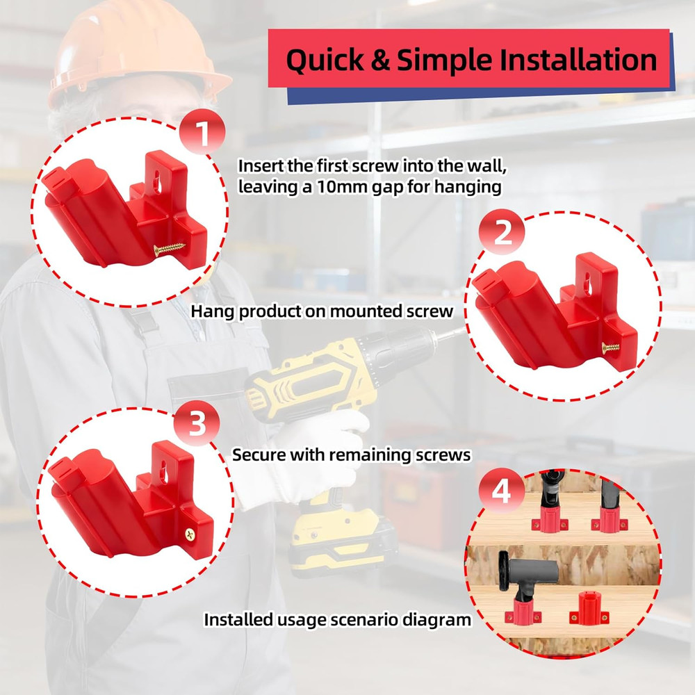Milwaukee 12V Drill Bit Holder Wall Mount Tool Organizer Storage Solution