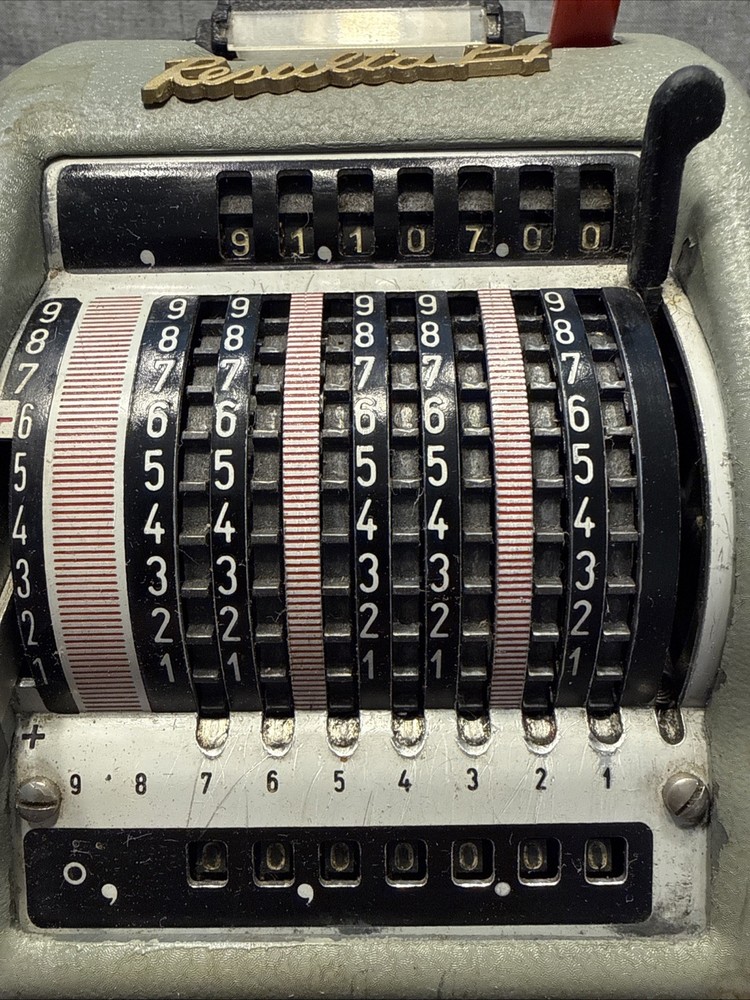 Resulta P7 Mechanical Adding Machine 1950’s As Is Read Desc