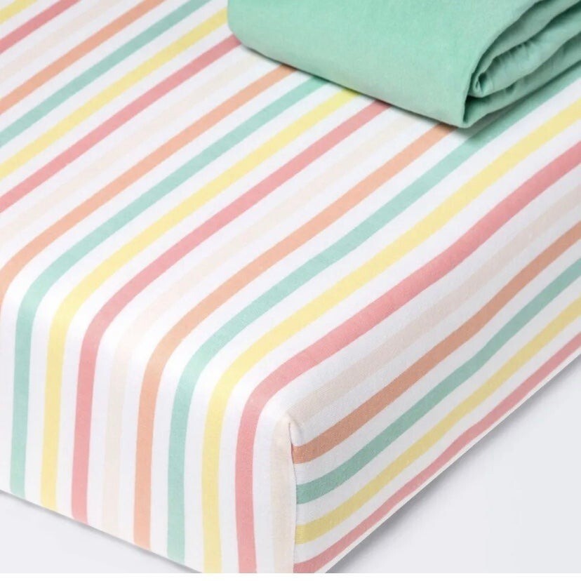 Cloud Island 2 Pack  Baby Jersey Crib Fitted Sheets