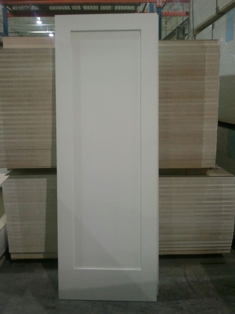 1 Panel Primed Flat Mission Shaker Stile & Rail Solid Core Wood Doors Door Slabs