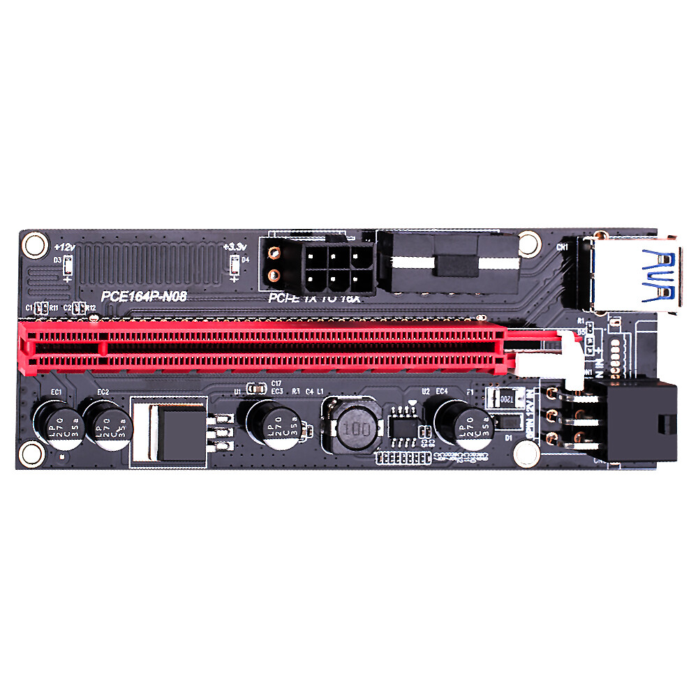 VER009S PCI-E Riser Card PCIe 1x to 16x GPU 3.0 Data Cable for Bitcoin Mining