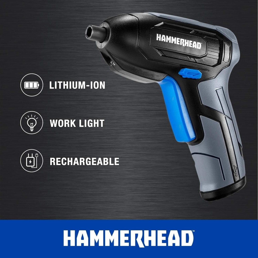 Versatile 4V Cordless Screwdriver - Rechargeable with 9 Bit Set & USB Charging