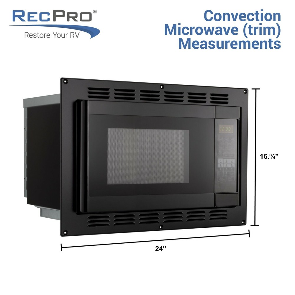 RecPro RV Convection Microwave Black 1.1 Cu. Ft 120V Microwave Appliances
