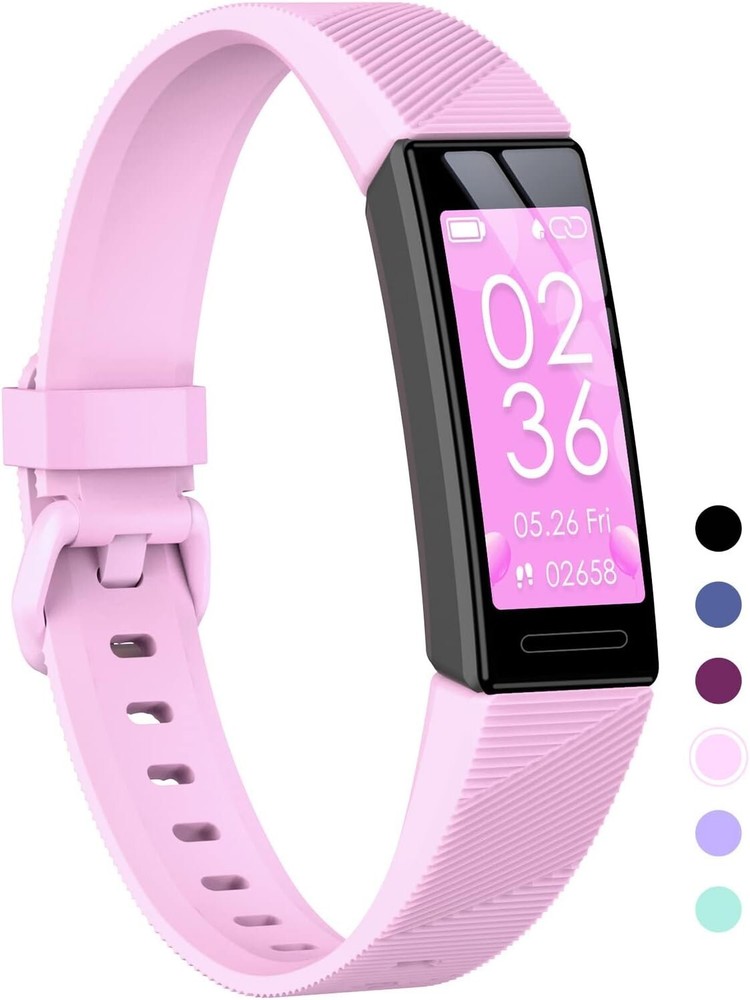 🔥Fitness Tracker Watch, IP68 Waterproof Activity Tracker, Sleep Tracker, Pink🔥