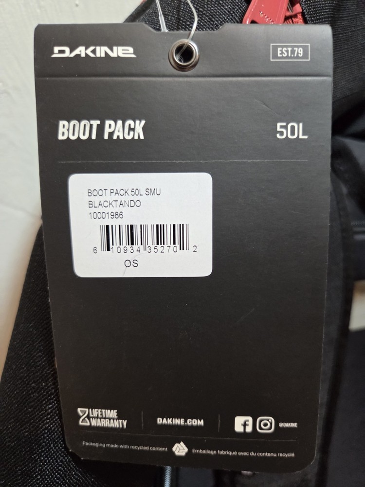 Dakine Boot Pack 50L Snowboard / Ski Boot Pack (Black/Red)