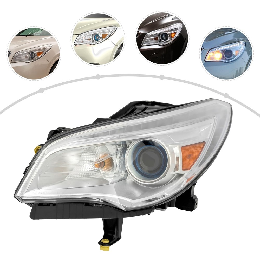 2013-2017 Enclave HID 车头灯左发球杆黑色透明镜头带 LED DRL