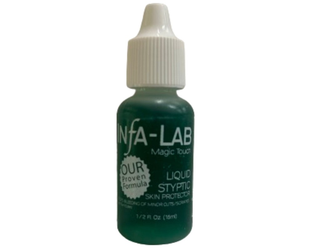 Infalab Magic Touch Liquid Styptic Skin Protector: Stop Bleeding Cuts 1/2 oz
