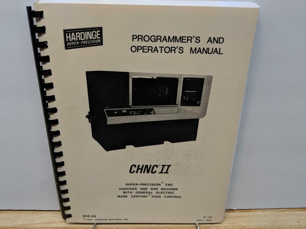 Hardinge CHNC II CNC Programmer's & Operator's Manual