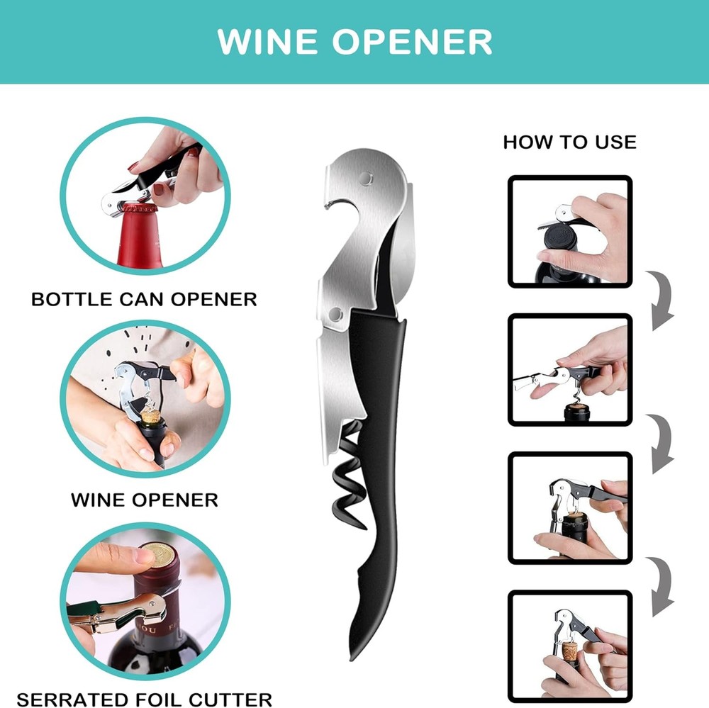 Jar Opener for Weak Hands, Seniors with Arthritis, 5 in 1 Multi Function Bottle