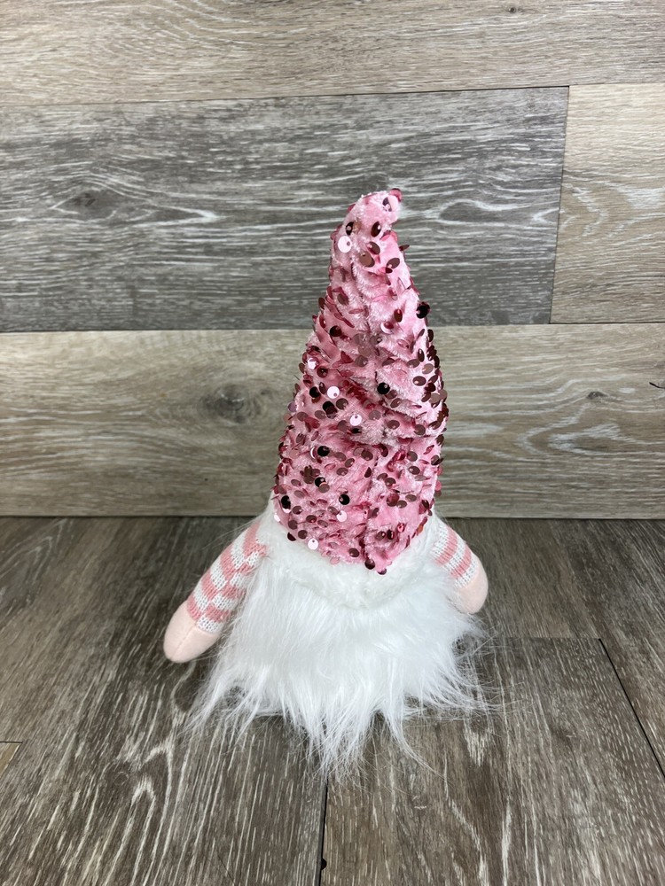 Gnome Pink Sequin Lighted Figure Night Light Lamp