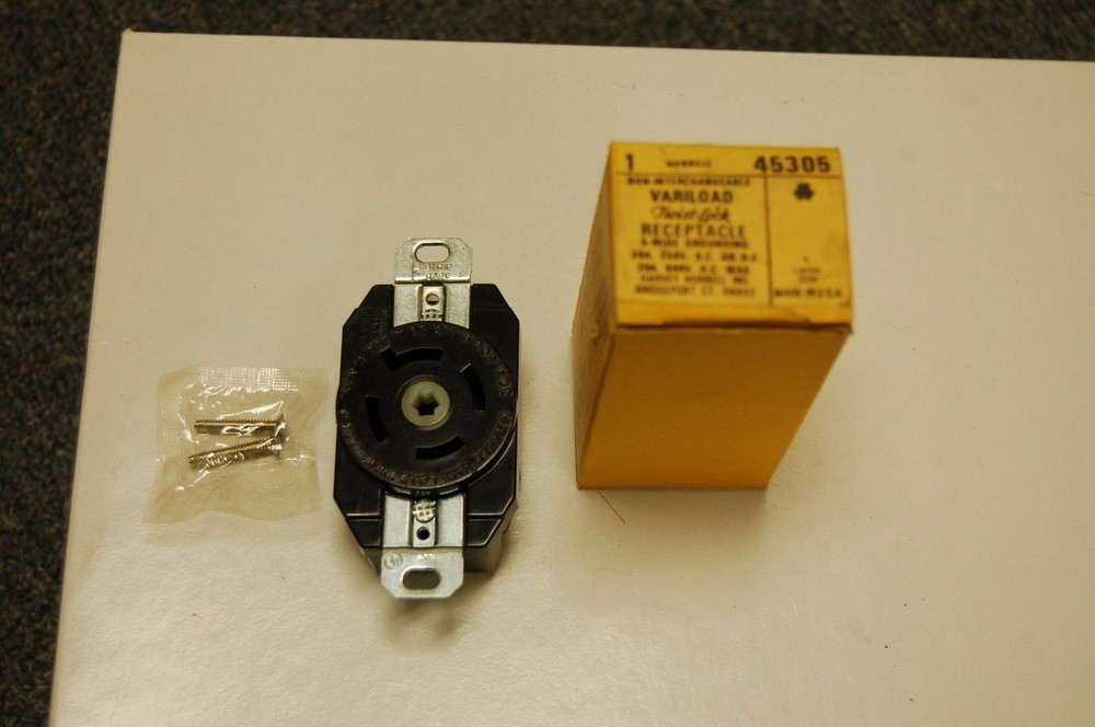 HUBBELL # 45305 VARILOAD TWIST LOCK RECEPTACLE 5 WIRE GROUNDING