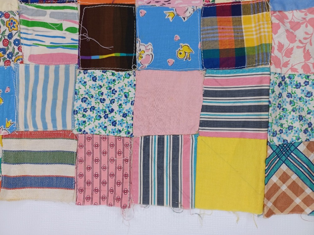 16" X 33" Patchwork Quilt Pillow Vintage Work In Progress