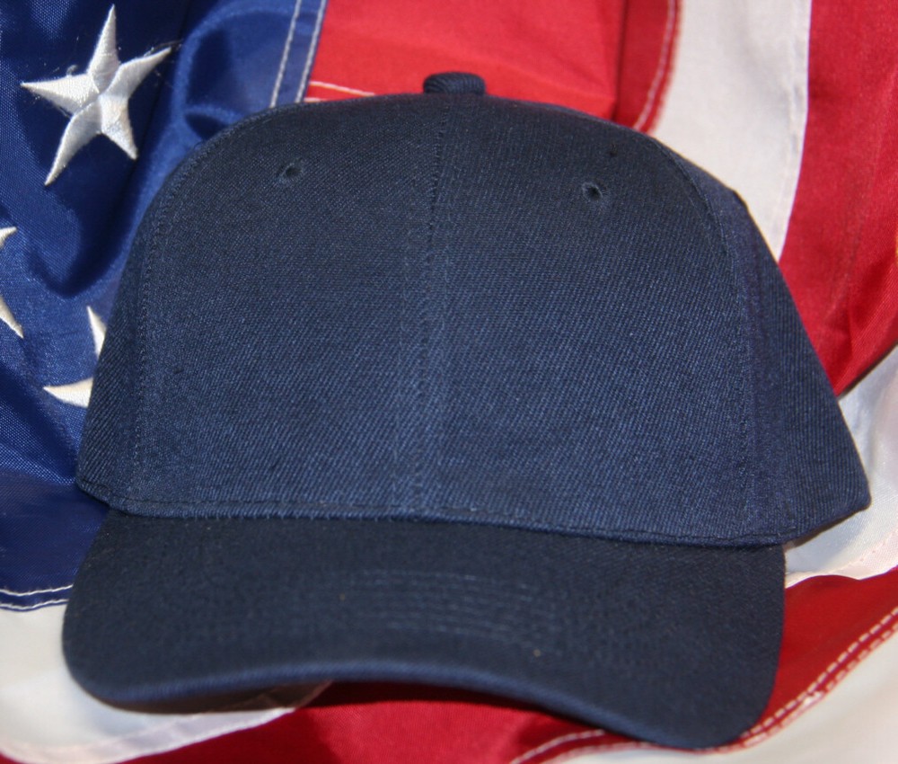 VIP BLANK HAT BLUE COLOR ADJUSTABLE POLYESTER ONE SIZE FITS ALL MADE IN US