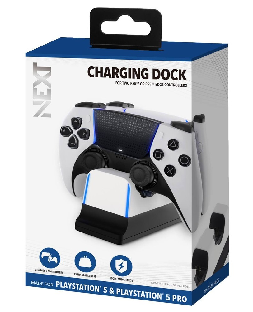 NEXT - Dual Controller Charging Station for Playstation 5 - White