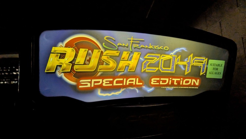 San Francisco Rush 2049 SPECIAL EDITION Arcade version 1 Marquee