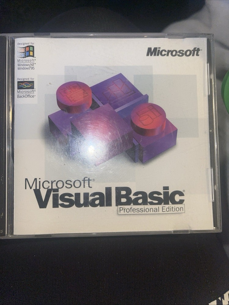 Microsoft Visual Basic 5.0 Professional Edition CD Software w/ CD Key