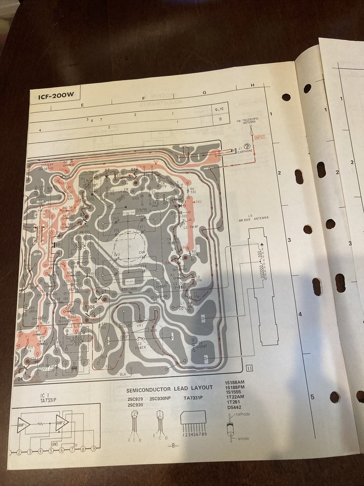 Original 1981 ICF-200W Sony Service Manual