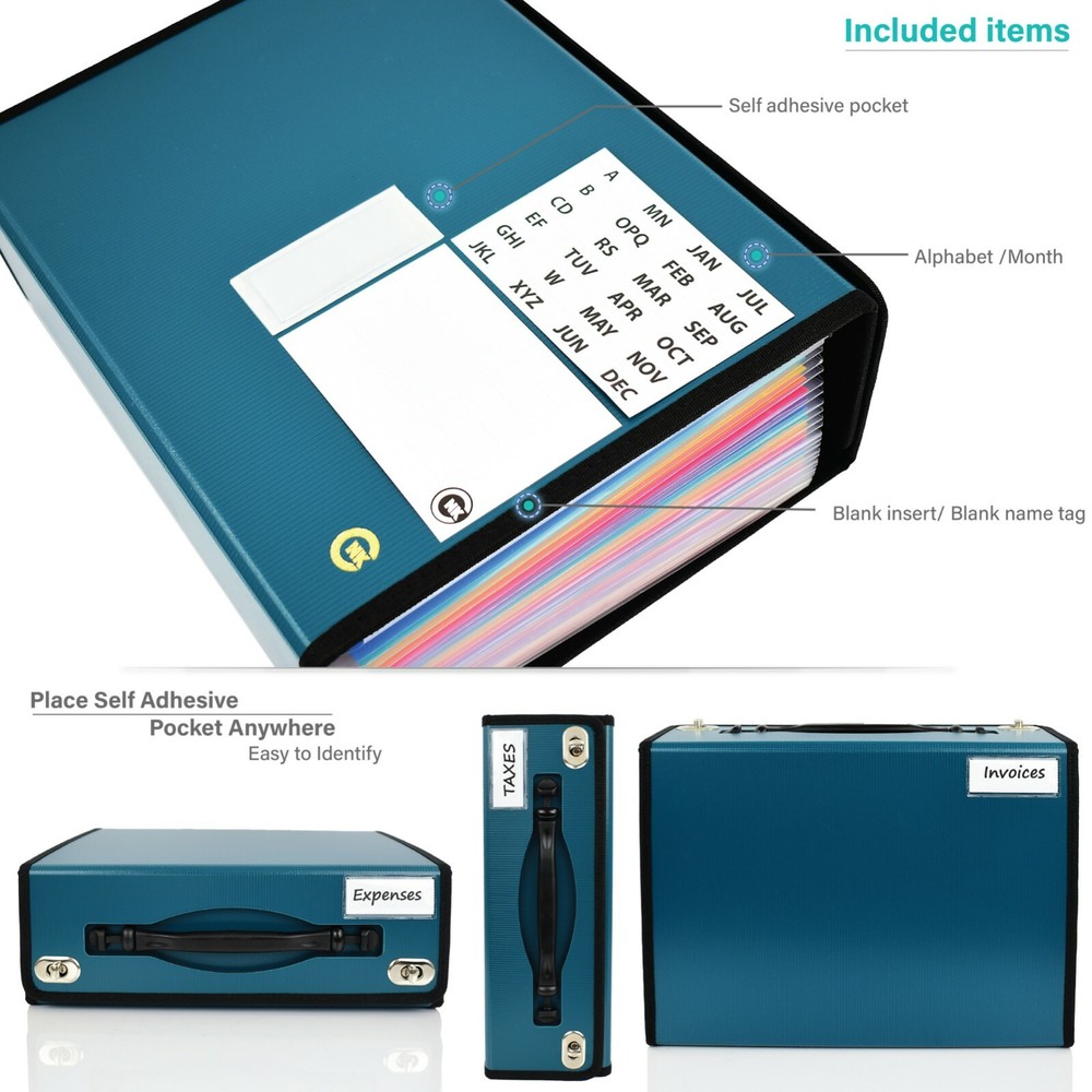 Accordian file folder organizer Expanding File folder Document holder file box