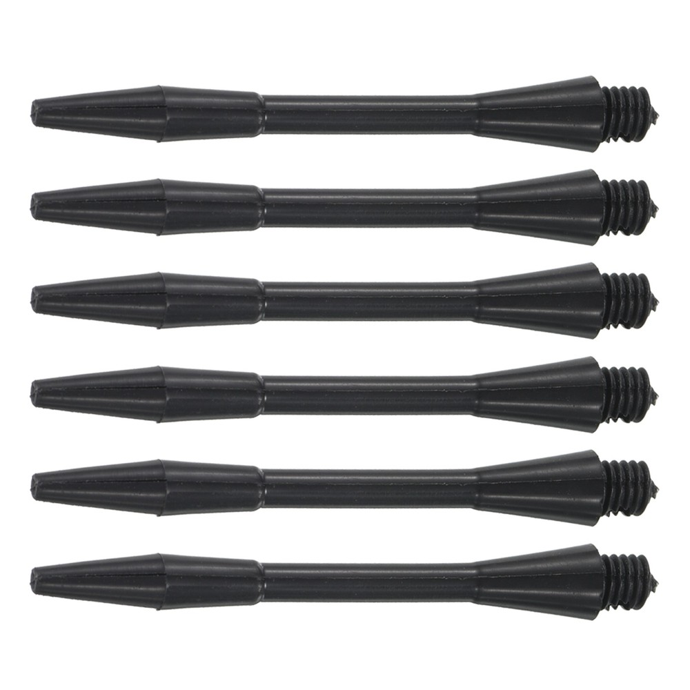 6Pcs Dart Shafts,Plastic Medium 2BA Thread Dart Stems Replacement(Black,45mm)
