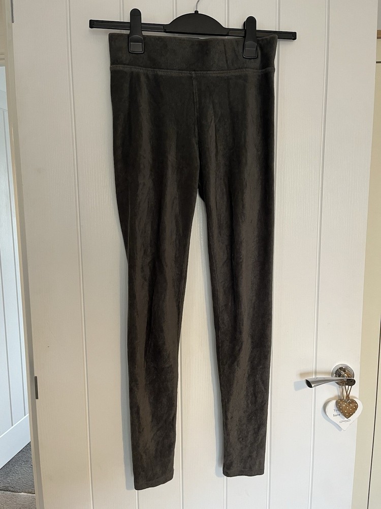 M&S Green Ribbed Leggings Size 8