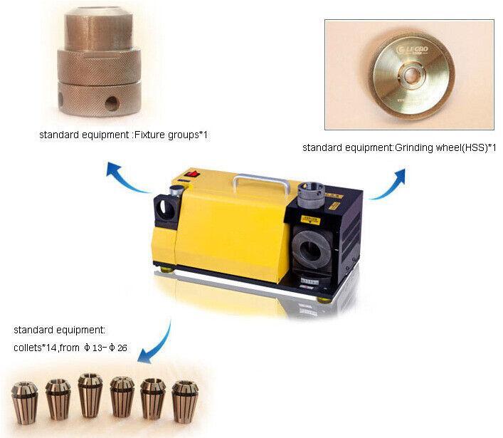 Drill Bit Sharpener Tool MR-26A Angle Grinder Grinding 13-26mm Power Sharpening