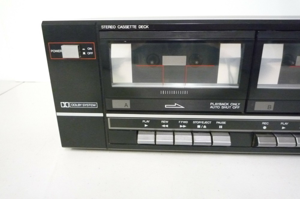 Vintage Sanyo RD W660 Double Stereo Cassette Deck