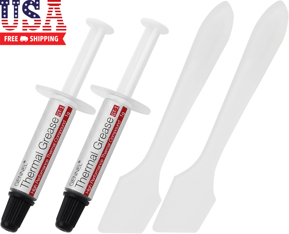 2-Pack GT-1 Silver CPU Thermal Paste (1G*2), High Performance Thermal Compound P