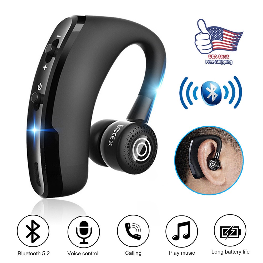 Bluetooth 5.2 Headset - 12Hrs Talk Time Multi-Device Connection Hands-Free Voice