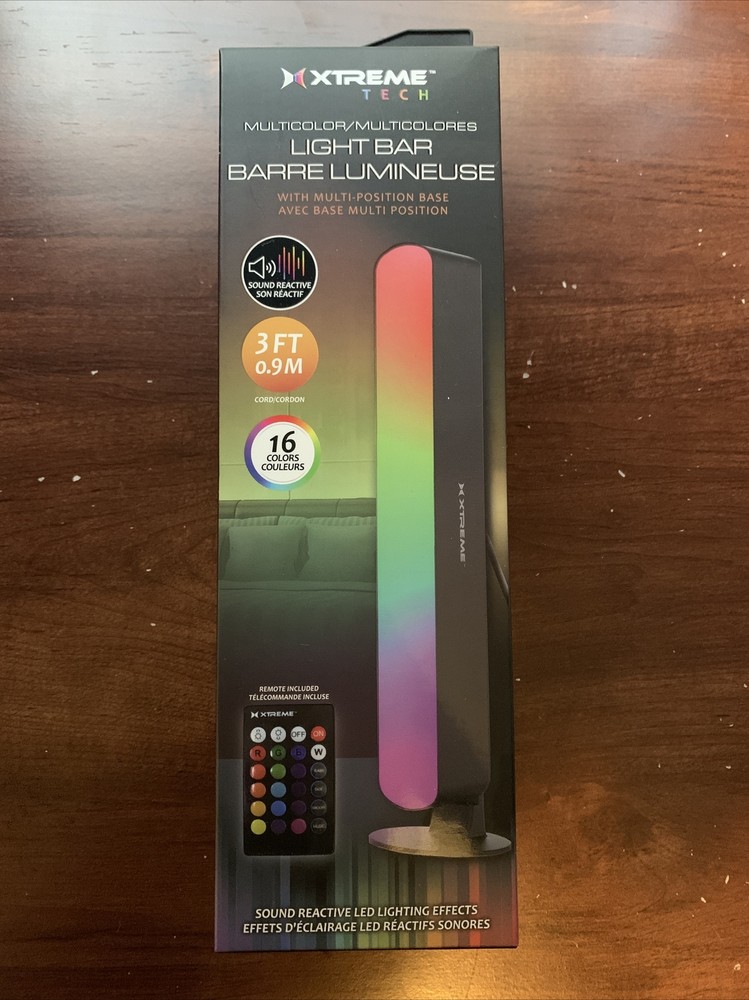 1 Count Xtreme Tech 16 Multi Color Light Bar Sound Reactive LED Light Effects