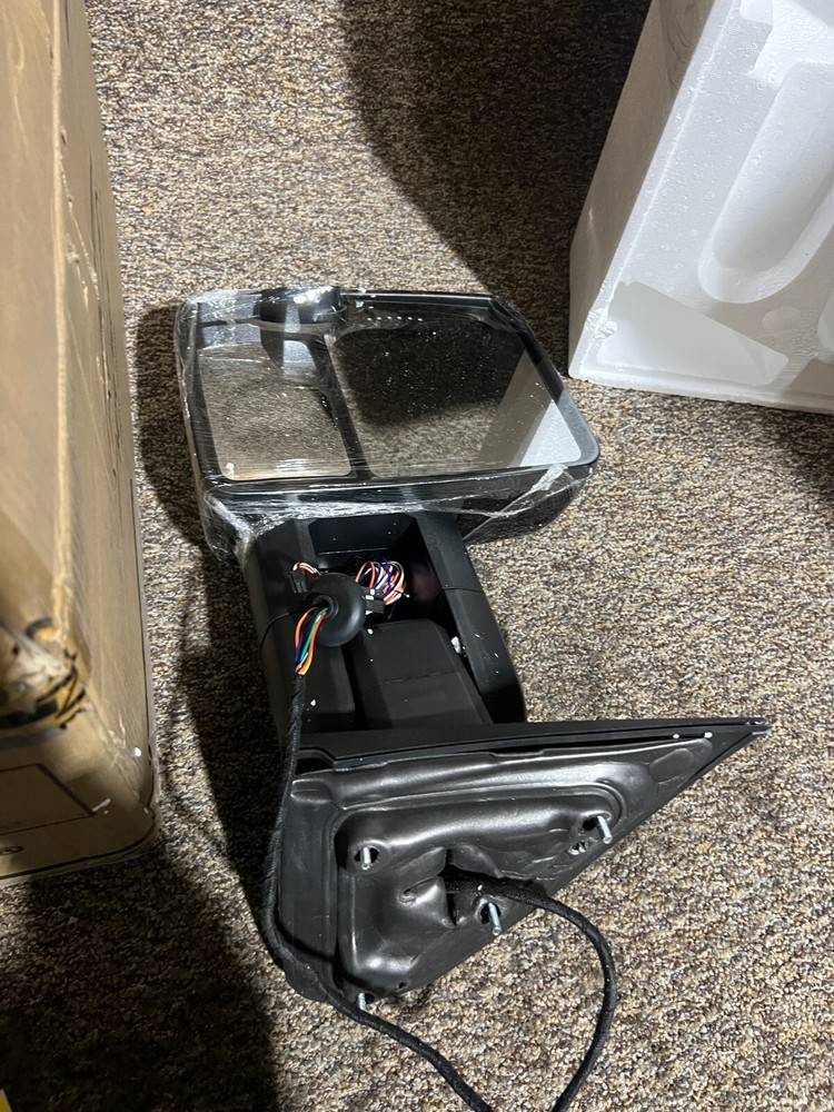 Towing Mirror Painted Black Switchback Dynamic Turn Light FOR 07-13 Silverado