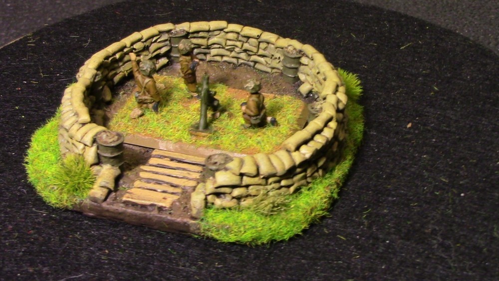 🔥 15mm Pro-Painted Baueda WW2 Mortar Pit