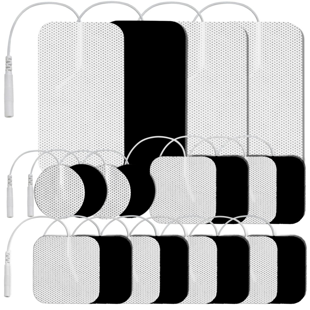 LotFancy TENS Unit Replacement Pads Assorted 20 Piece Assortment, White
