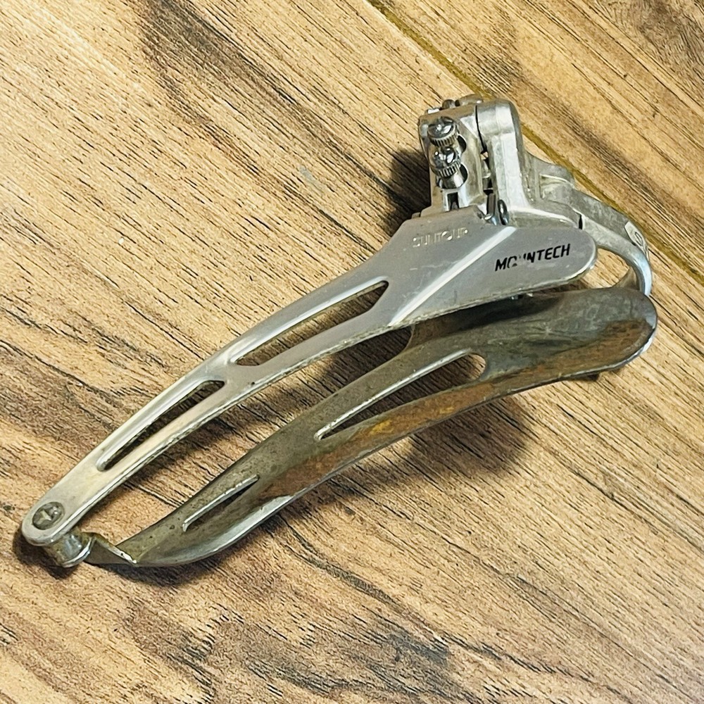 Vintage Suntour Mountech 28.6 Clamp Front Derailleur Bottom Pull 