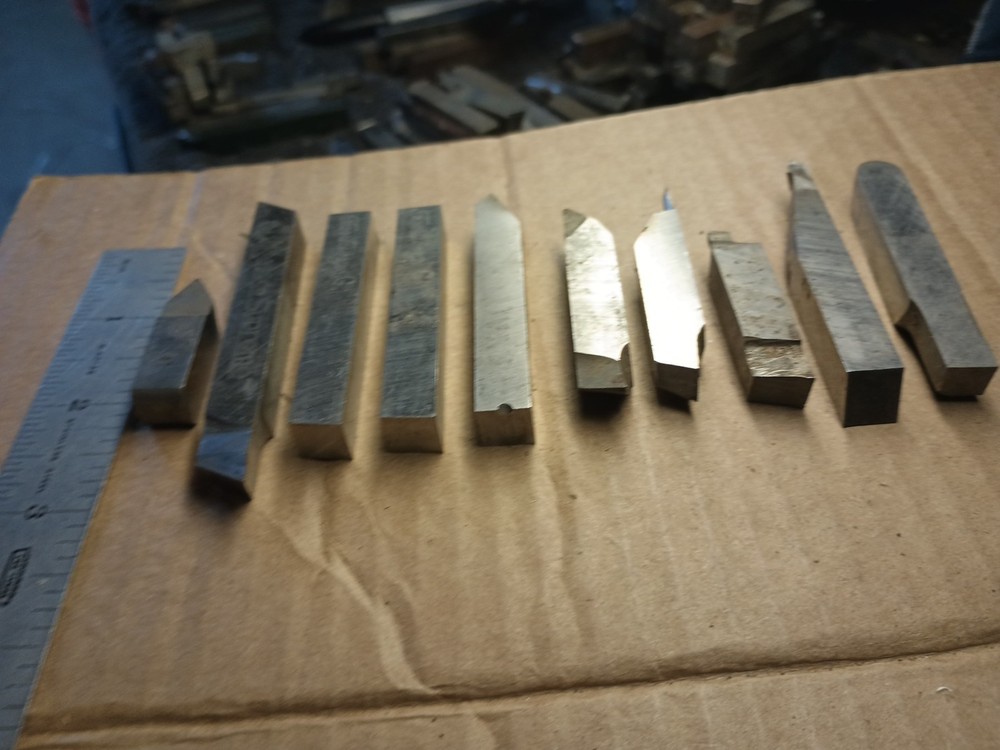 10 Various HSS 3/8" Lathe Tool Bits A6