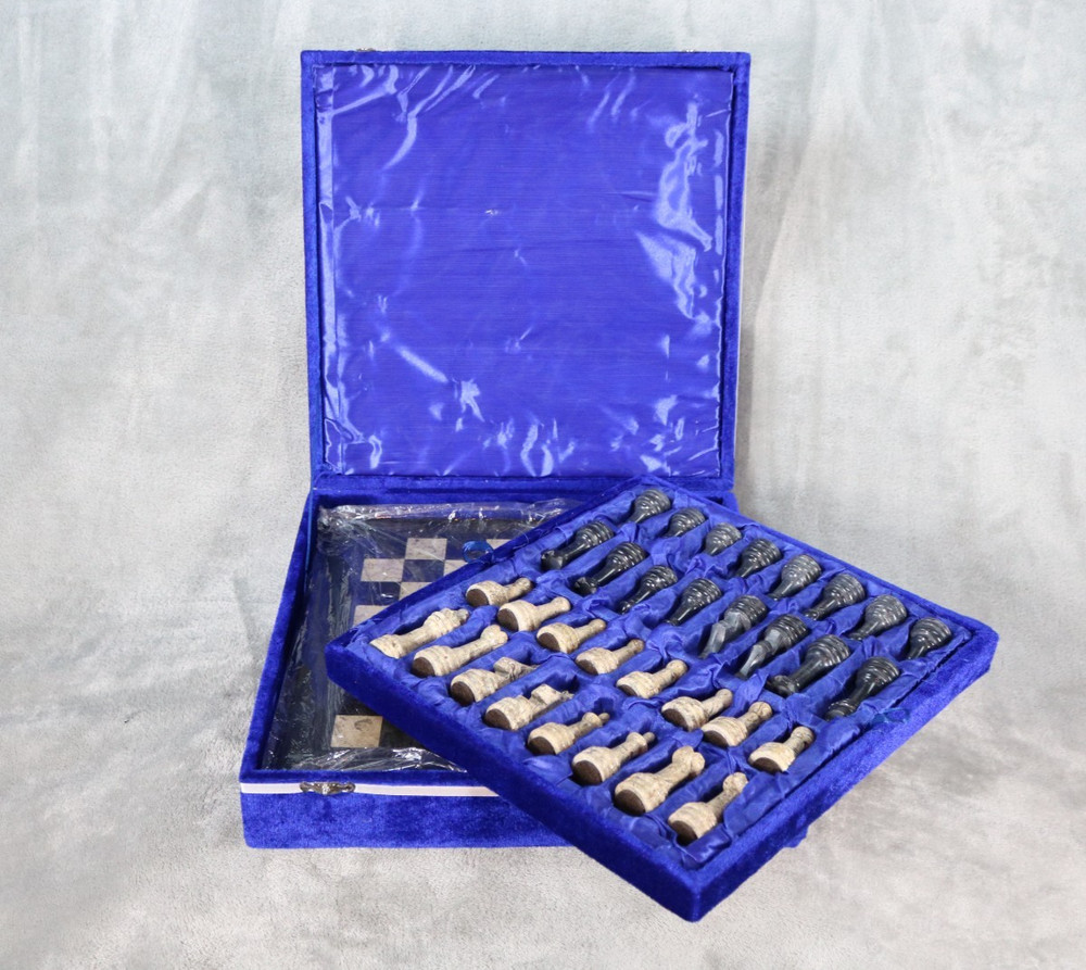 Marble Stone Handcrafted Chess Set w/ Case
